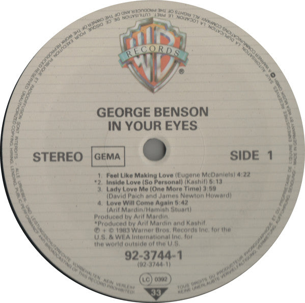 George Benson : In Your Eyes (LP, Album)