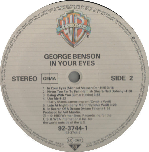 George Benson : In Your Eyes (LP, Album)