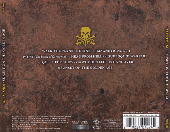 Alestorm : Sunset On The Golden Age (CD, Album)