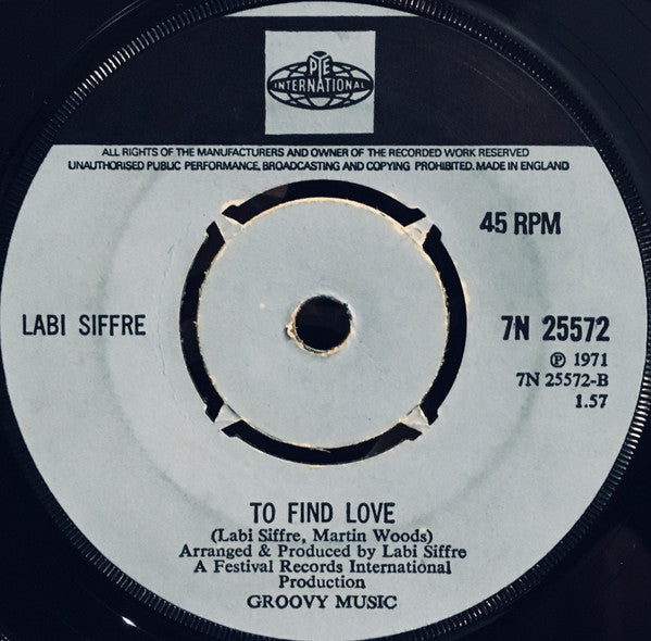 Labi Siffre : It Must Be Love (7", Single, 4-P)