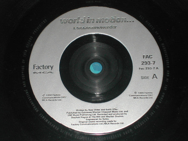 New Order : World In Motion... (7", Single, Sil)