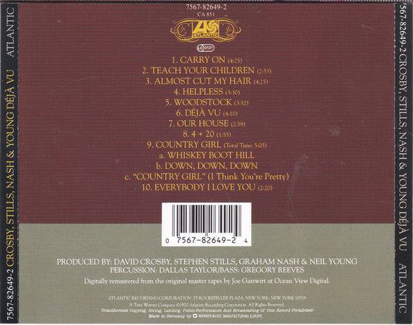 Crosby, Stills, Nash & Young : Déjà Vu (CD, Album, RE, RM, RP)