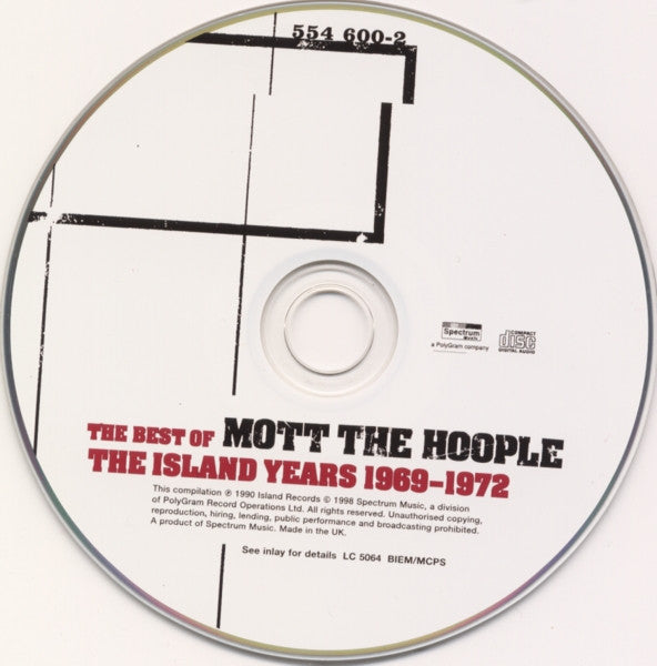 Mott The Hoople : The Best Of The Island Years 1969 - 1972 (CD, Comp, RE, RP, Uni)
