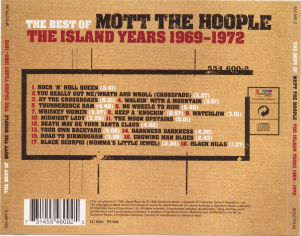 Mott The Hoople : The Best Of The Island Years 1969 - 1972 (CD, Comp, RE, RP, Uni)