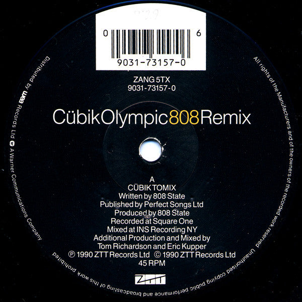 808 State : CübikOlympic (Remix) (12")