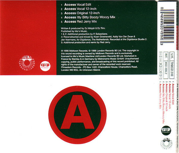 DJ Misjah & DJ Tim : Access (CD, Single)
