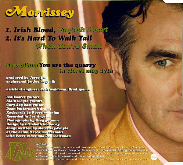Morrissey : Irish Blood, English Heart (CD, Single, CD1)