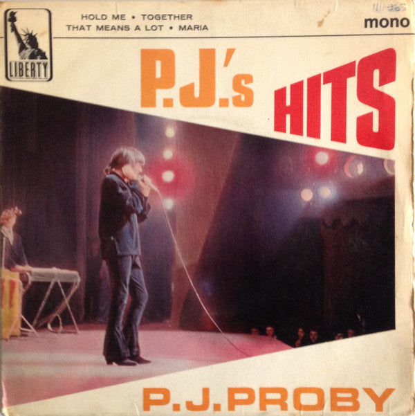 P.J. Proby : P.J.'s Hits (7", EP, Mono)