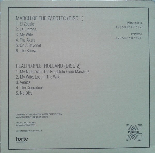 Beirut And Realpeople : March Of The Zapotec / Holland (CD, Album, Promo, Car)