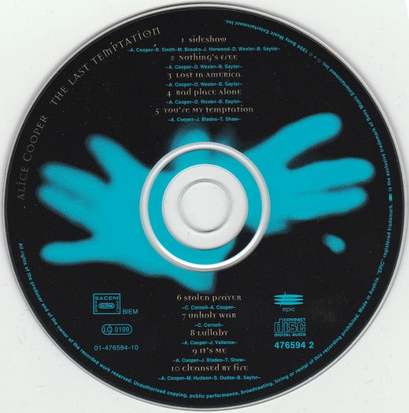 Alice Cooper (2) : The Last Temptation (CD, Album, RP)