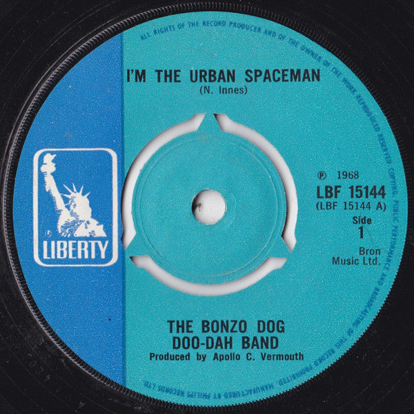 The Bonzo Dog Doo-Dah Band* : I'm The Urban Spaceman (7", Single, 3 P)