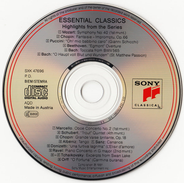 Various : Highlights From The Series (CD, Comp)