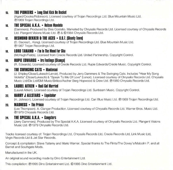 Various : Ska Mania (CD, Comp)