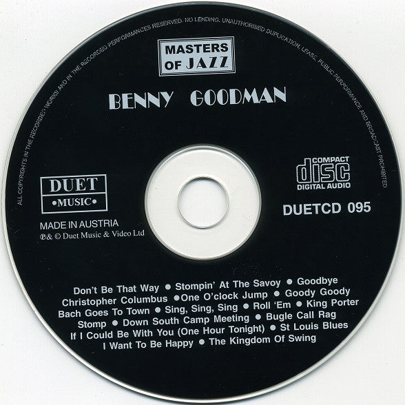 Benny Goodman : Masters Of Jazz (CD, Comp)
