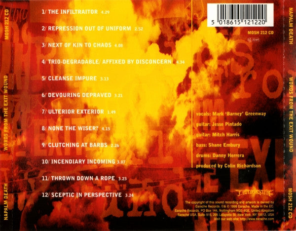 Napalm Death : Words From The Exit Wound (CD, Album)