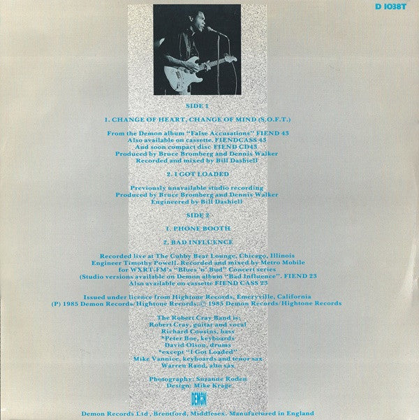 The Robert Cray Band : Change Of Heart, Change Of Mind (S.O.F.T.) (12")