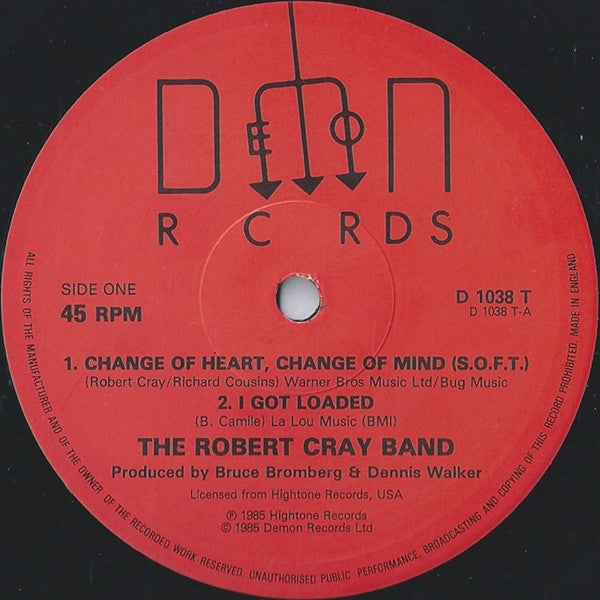 The Robert Cray Band : Change Of Heart, Change Of Mind (S.O.F.T.) (12")