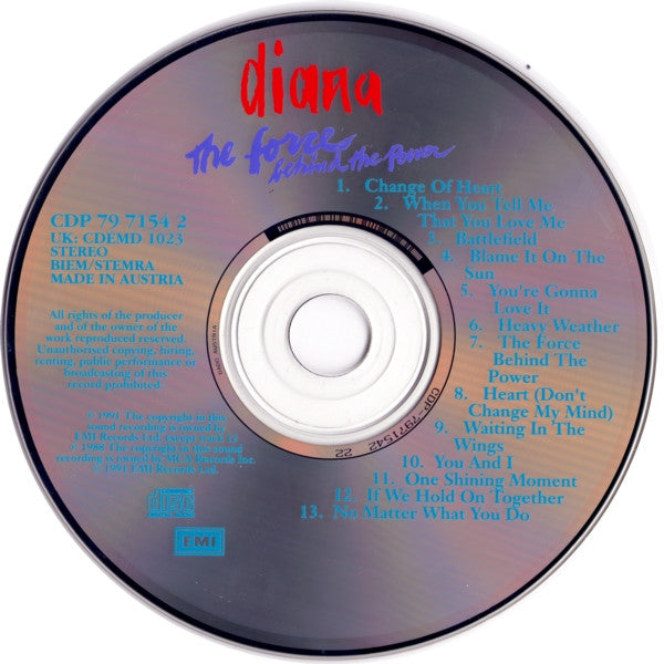 Diana Ross : The Force Behind The Power (CD, Album)