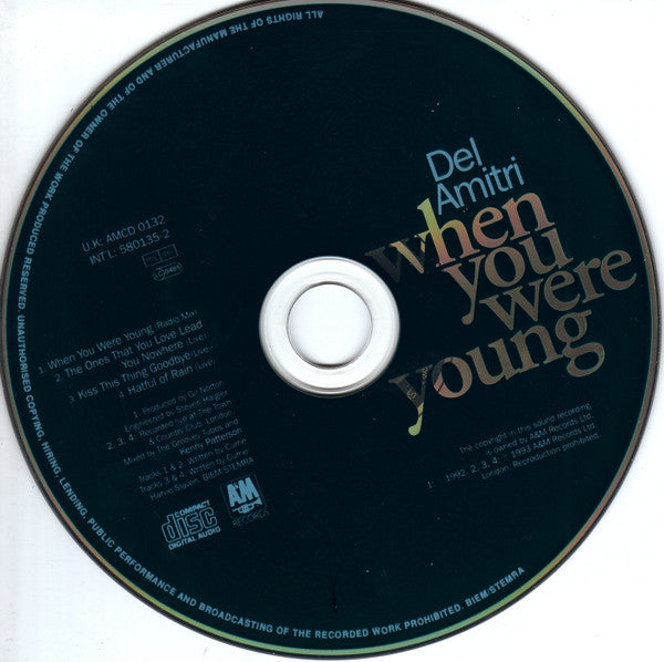 Del Amitri : When You Were Young (CD, Single)