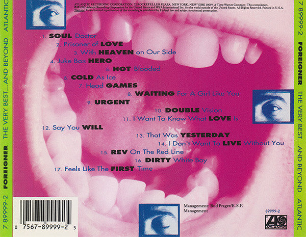 Foreigner : The Very Best...And Beyond (CD, Comp)