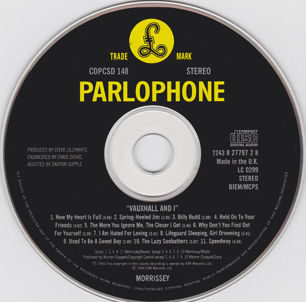 Morrissey : Vauxhall And I (CD, Album)