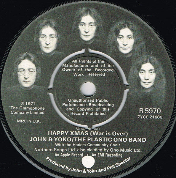 John Lennon & Yoko Ono & The Plastic Ono Band - Happy Xmas (War Is Over) (7) (Very Good Plus (VG)) - DaddyPop