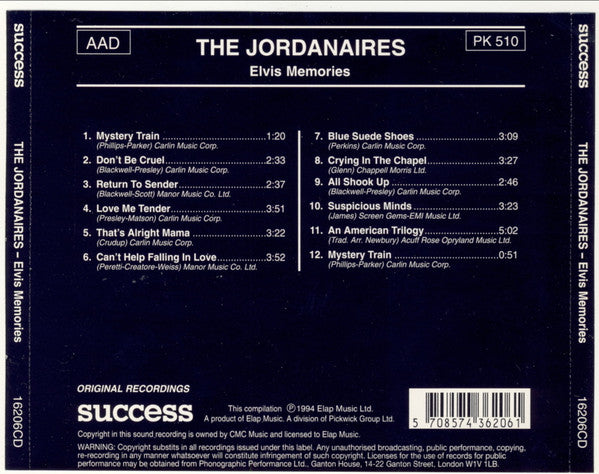 The Jordanaires : Elvis Memories (CD, Comp)
