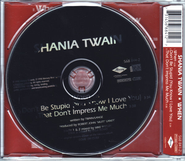 Shania Twain : When (CD, Single)