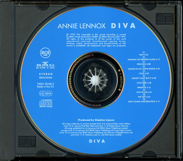 Annie Lennox - Diva (CD) (Very Good Plus (VG)) - DaddyPop