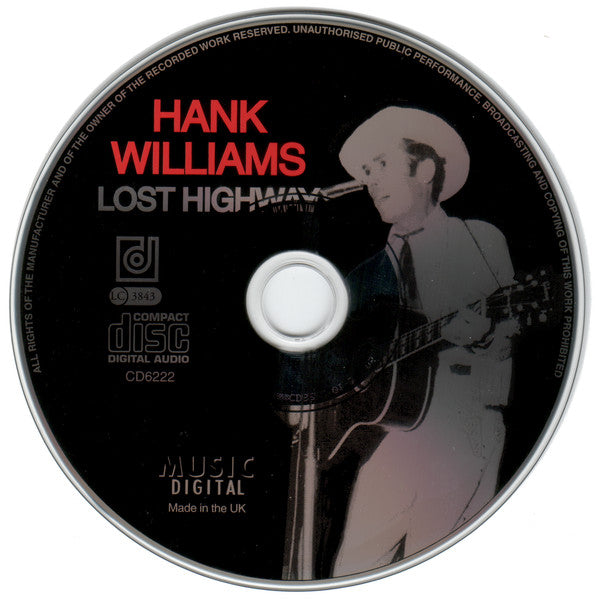 Hank Williams : Lost Highway (CD)