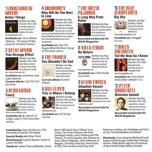 Various : The Modern Genius Of Ray Davies (15 Track Mojo Tribute) (CD, Comp)