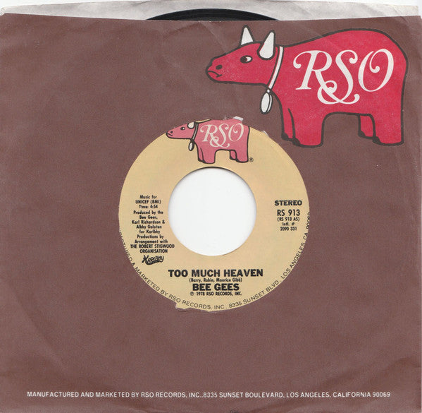 Bee Gees : Too Much Heaven (7", Single, Pit)