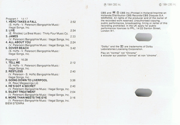 Bangles : All Over The Place (Cass, Album, RE)