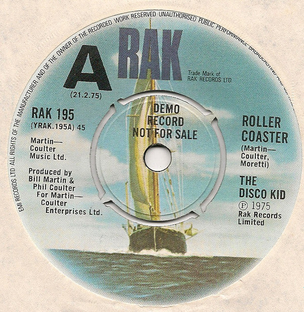 The Disco Kid (4) : Roller Coaster (7", Promo)