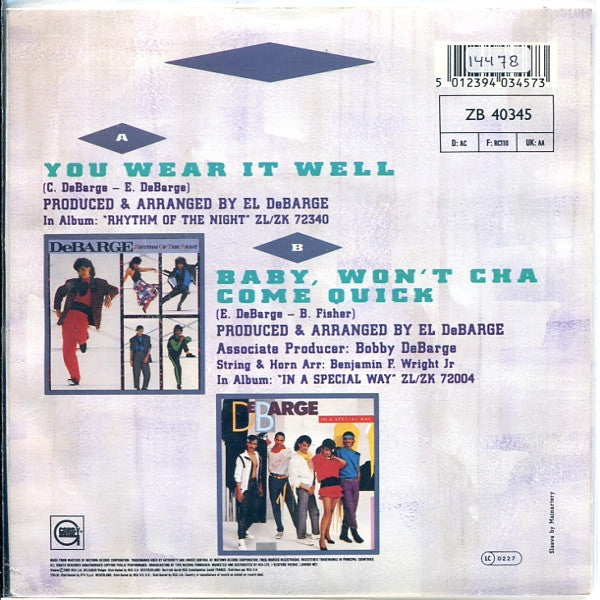 El DeBarge With DeBarge : You Wear It Well (7", Single)