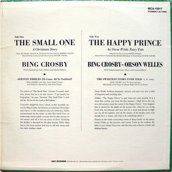Bing Crosby, Orson Welles : Two Favorite Stories (LP, Album, RE)