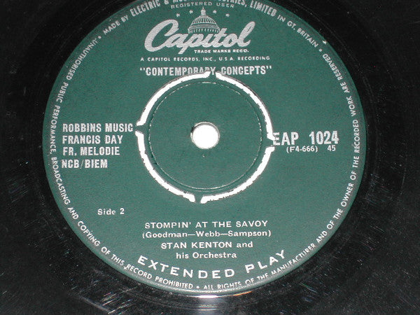Stan Kenton And His Orchestra : Contemporary Concepts (7", EP, Mono)