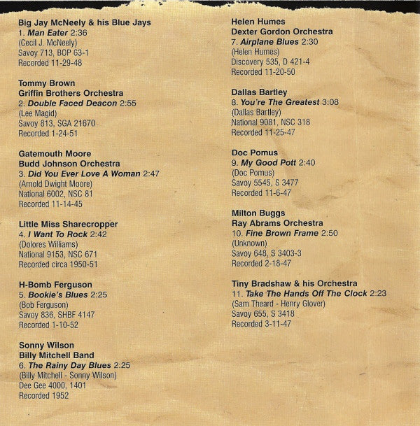 Various : Savoy Blues 'N' Boogie (CD, Comp)