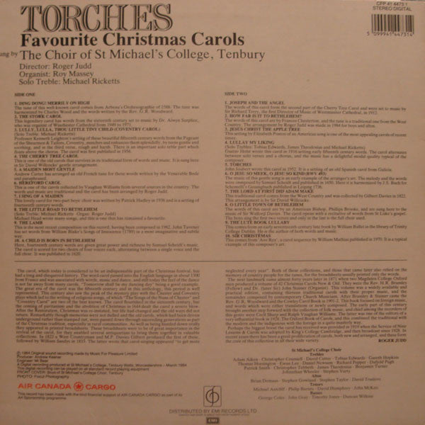 The Choir Of St Michael's College, Tenbury : Torches - Favourite Christmas Carols (LP)