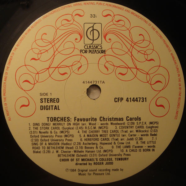 The Choir Of St Michael's College, Tenbury : Torches - Favourite Christmas Carols (LP)
