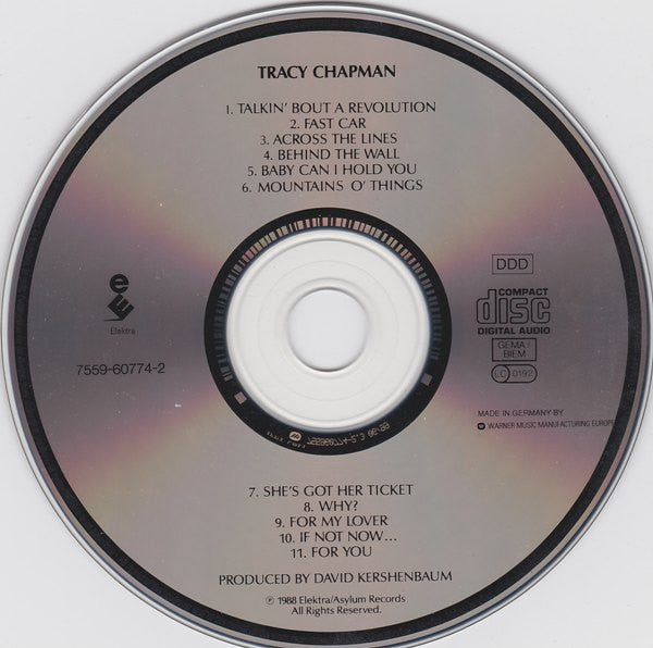 Tracy Chapman : Tracy Chapman (CD, Album, RE, RP)
