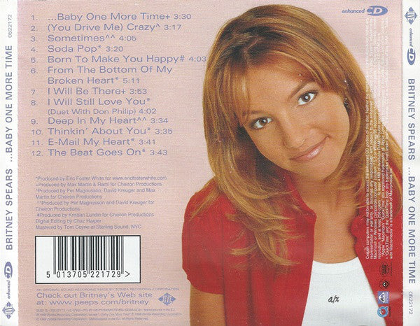 Britney Spears : …Baby One More Time (CD, Album, Enh, Nim)