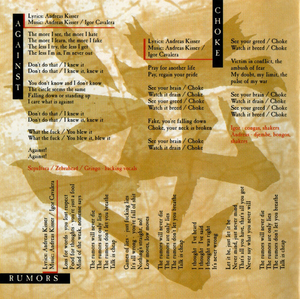 Sepultura : Against (CD, Album)