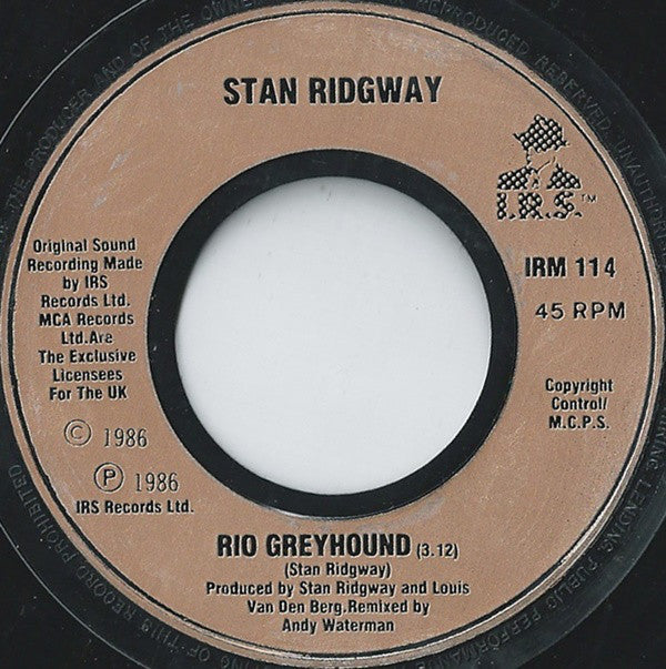 Stan Ridgway : Camouflage (7", Single, Bro)