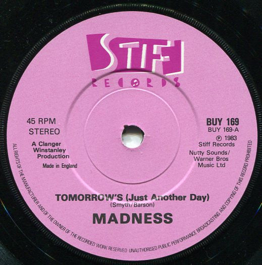 Madness - Tomorrows (Just Another Day) Madness (Is All In The Mind) (7) (Very Good Plus (VG)) - DaddyPop