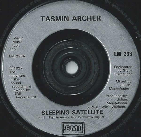 Tasmin Archer : Sleeping Satellite (7", Single)