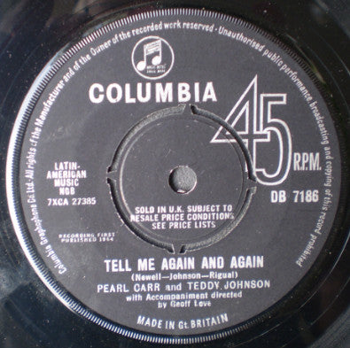 Pearl Carr And Teddy Johnson : Tell Me Again And Again (7", Single, RP)