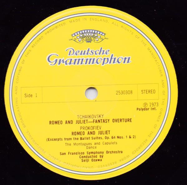 Hector Berlioz • Pyotr Ilyich Tchaikovsky • Sergei Prokofiev • San Francisco Symphony • Seiji Ozawa : Romeo And Juliet (LP, Gat)