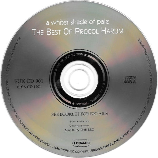 Procol Harum : A Whiter Shade Of Pale (The Best Of Procol Harum) (CD, Comp)