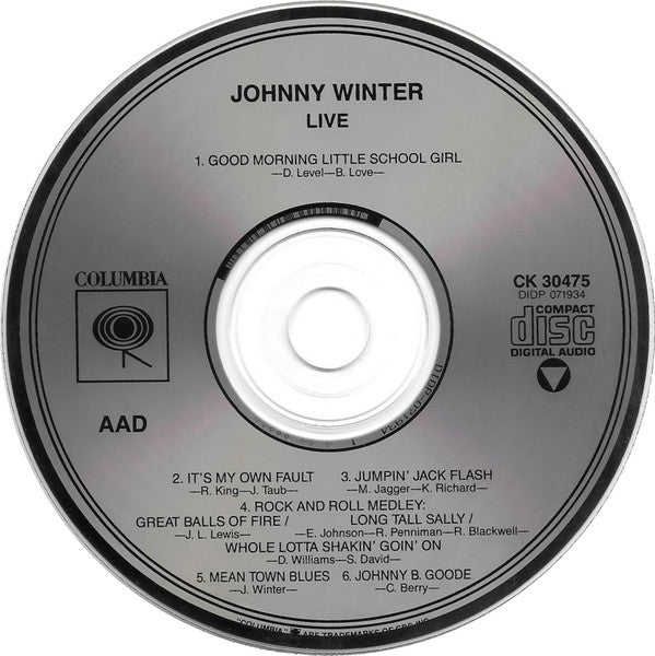 Johnny Winter And : Live Johnny Winter And (CD, Album, RE)